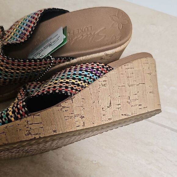 Skechers Multicolor Woven Sandals with Contoured Footbed - Picture 4 of 6